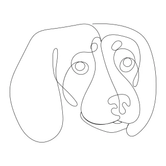 "One-Line Dog Art: A Simplified Approach to Capturing Pets with Personality"