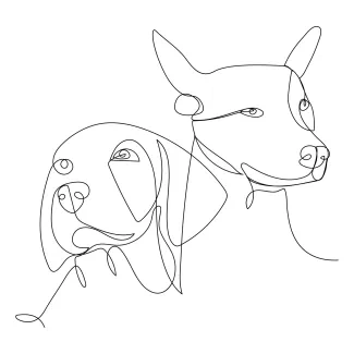 Dog in One Line: Explore Expressive Animal Forms Through Simple Drawing