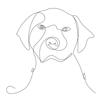 One-Line Dog Art Project: Develop Artistic Focus with a Common Animal