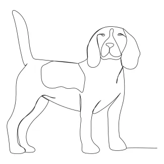 Learn to Draw a Dog in One Line: A Minimal Approach to Animal Art