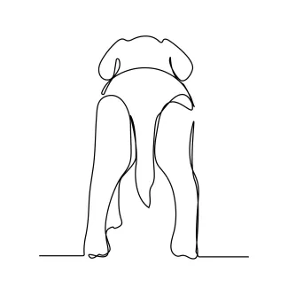 Easy Dog One Line Drawing: Great for Kids and Beginners