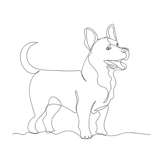 One-Line Dog Art: Simple Drawing for a Loved and Loyal Animal