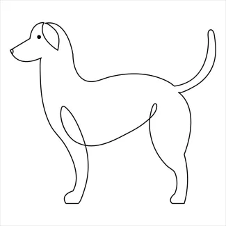 Easy One-Line Dog Art: Great Practice for Animal Body Shapes