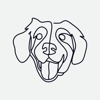 Calm Dog in One Line: Basic Practice with Familiar Animal Shapes