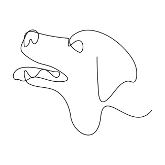 Simple Dog One Line Drawing: Easy Pet Sketch for All Ages