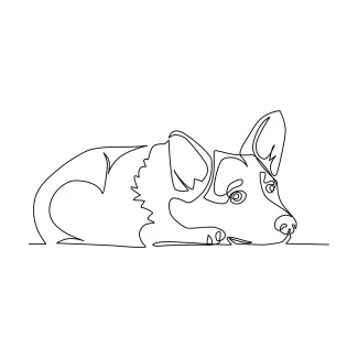 Easy Dog Drawing in One Line: Explore Pet Shapes with Simple Art