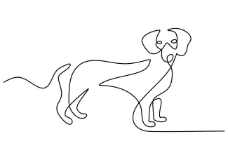 One Line Dog Drawing Practice: Fun Pet Shapes for Beginner Artists