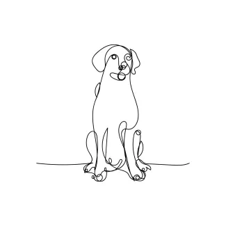 One-Line Minimal Dog: Clean and Easy Pet Drawing for Beginners