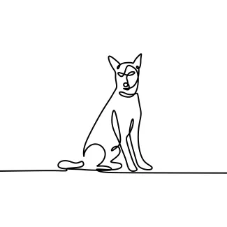 "One Line Minimalist Dog Drawing: Expressing Elegance and Simplicity with Minimalist Techniques"