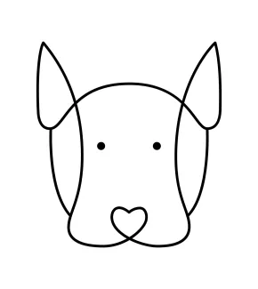 "Minimalist One Line Dog Drawing: A Simple Approach to Clean and Elegant Pet Art"