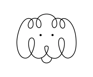 Minimalist Dog Drawing with One Line: Simple Art for Clean Animal Shapes