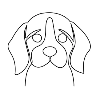 Friendly Dog in One Line: Build Drawing Skills with a Common Pet