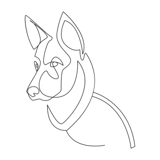 Dog One Line Dog Art for Practice: Learn Simple Animal Drawing Techniques