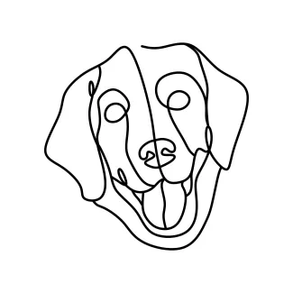 Draw a Golden Retriever in One Line – Simple Art for All Ages