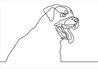 Rottweiler "One-Line Rottweiler Drawing: Strong and Simple Art for Kids to Try"