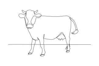 Cow One-Line Cow Drawing Practice: Build Art Skills with a Classic Farm Animal