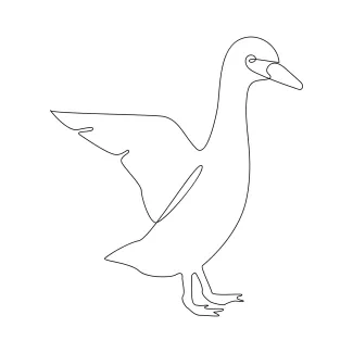 Duck Draw a Duck in One Line: Quick Bird Art for Sketching Confidence