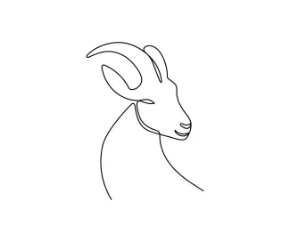 Goat Simple One-Line Goat Drawing: Sketching with Minimalist Techniques