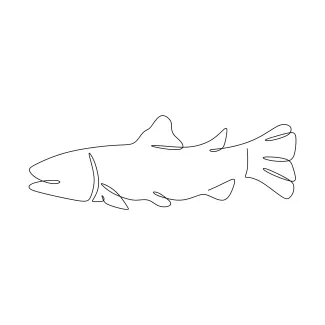 Fish Fish One-Line Drawing: Quick and Simple Marine Sketch for All Ages