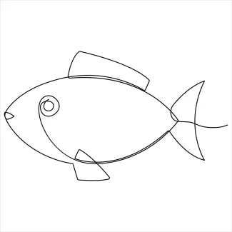 Easy One-Line Fish Drawing: Perfect for Quick Practice and Sketch Warmups
