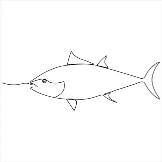 Fish in One Line: Practice Observation with a Basic Aquatic Shape