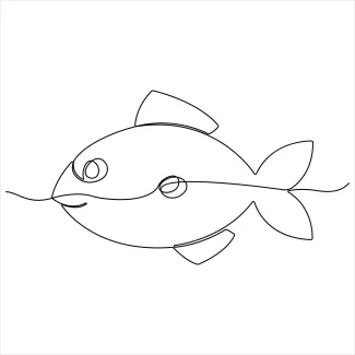 One-Line Fish Sketch: Easy Drawing to Build Confidence and Focus