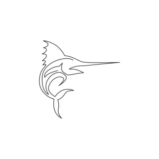Large marlin Large Marlin in One Line: Study Dynamic Curves in a Powerful Sea Fish