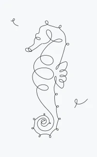 Seahorse One-Line Drawing: Practice Proportions and Tiny Detail in One Sketch