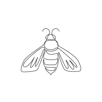 Cute bee Simple One-Line Cute Bee: Fun Minimal Art for All Ages