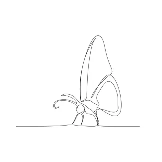 Butterfly Flying Insects Spring Springtime Butterfly Drawing in One Line: A Fun Way to Explore Flying Insects