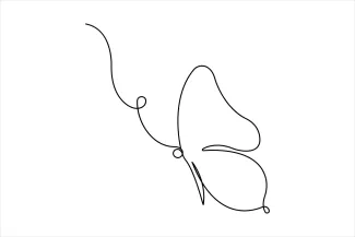 One Line Art of a Butterfly: Practice Shape and Balance in a Fun, Simple Way