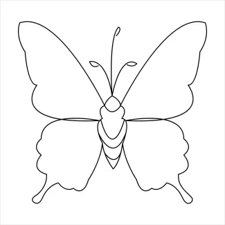 Butterfly One Line Art of a Butterfly: Easy Drawing Practice for Nature Lovers