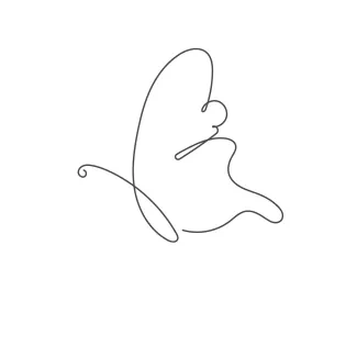 Easy Butterfly Sketch Using One Line: Great for Calm, Creative Practice