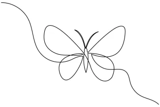 Butterfly One Line Butterfly Sketch for All Ages: Practice Nature Art with Just One Line