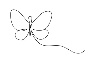 Butterfly One Line Butterfly Drawing for Beginners: Discover Simple Nature Art at Any Age