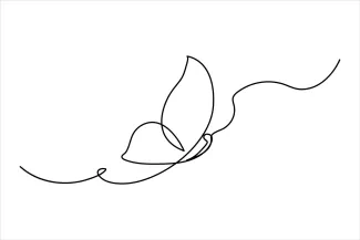 Butterfly Simple Drawing of a Butterfly in One Line: A Creative Activity for Young Artists