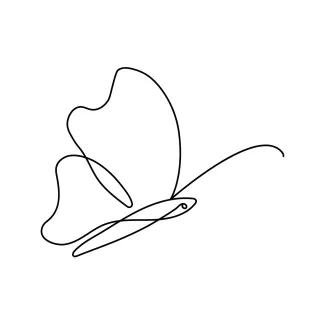 Butterfly Flying Flying Butterfly Simple Drawing: Practice One Line Nature Sketches for Fun