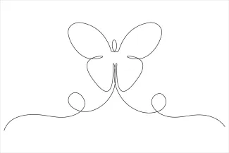Butterfly One Line Butterfly Drawing for All Ages: Easy Nature Sketching at Home