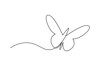 One Line Art of a Butterfly: Draw Peaceful Insects with Just One Line