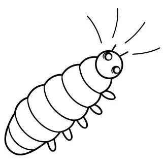 Cute caterpillar Cute Caterpillar in One Line: Build Observation Skills with Fun Segment Practice