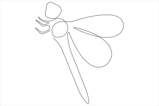 Dragonfly One-Line Dragonfly: Practice Clean Shapes and Build Drawing Focus Easily