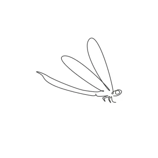 Cute dragonfly Fun One-Line Drawing of a Cute Dragonfly: Start Learning with Easy Shapes