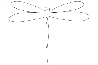 Dragonfly One-Line Dragonfly Illustration: Discover Balance and Simplicity in Drawing