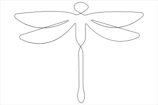 Dragonfly Single-Line Dragonfly Drawing: Practice Observation Through Minimal Insect Design