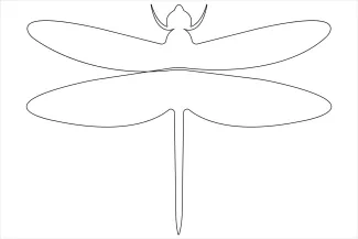 Dragonfly Simple Dragonfly Drawing in One Line: Great Practice for Insect Symmetry