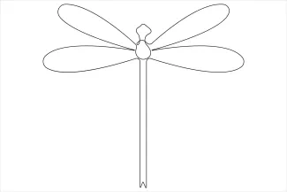 Dragonfly Easy Dragonfly Drawing in One Line: Develop Drawing Control with Insect Symmetry