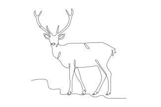 One-Line Drawing of a Deer: Simple Nature Art for All Skill Levels