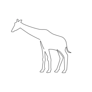 One Line Friendly Giraffe Drawing: Simple Wildlife Art for All Ages