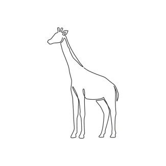 One Line Giraffe Drawing: Learn Tall Animal Shapes with a Simple Line