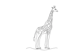 One-Line Giraffe Drawing: Practice Simplicity with a Towering Wildlife Favorite